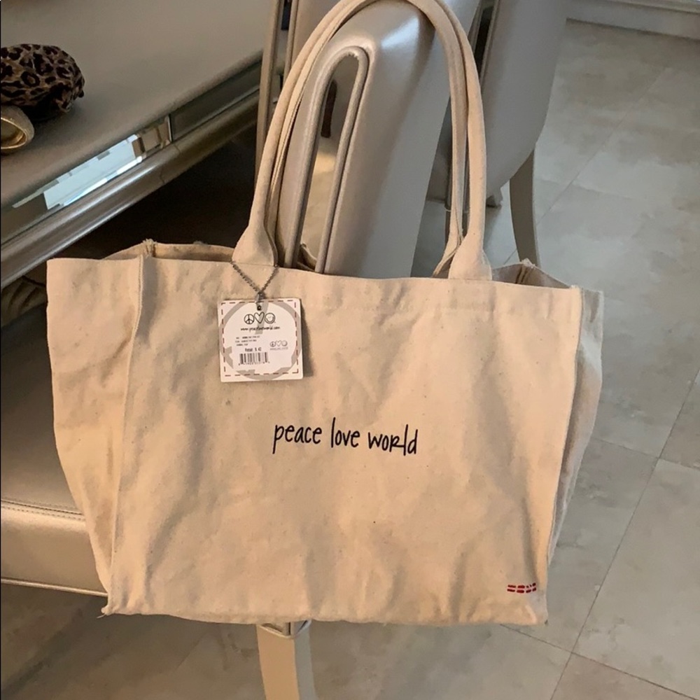 Peace Love World Bag New with tag